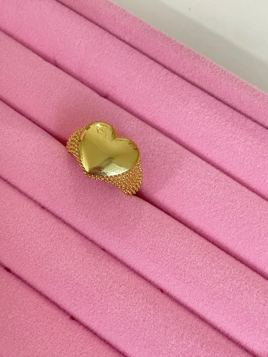 Gold Chunky Heart