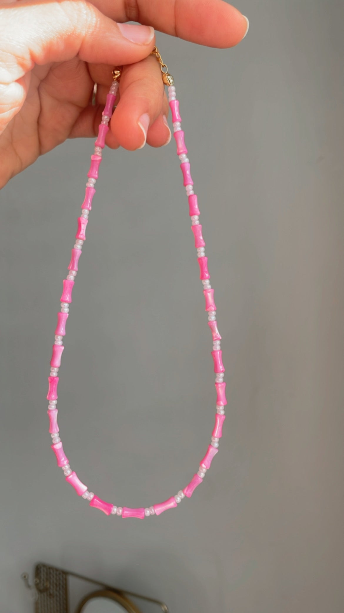 Pink Beaded Necklace