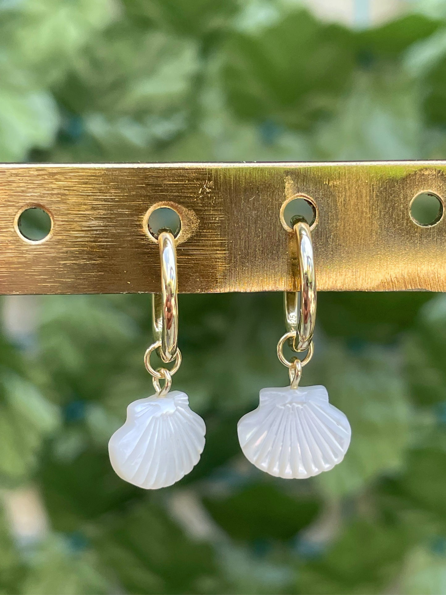 Seashell Hoop Earrings