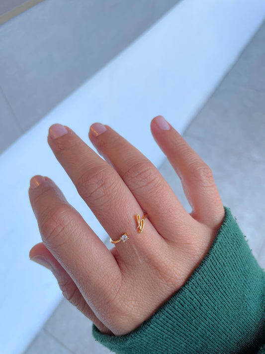 Initial Finger Ring