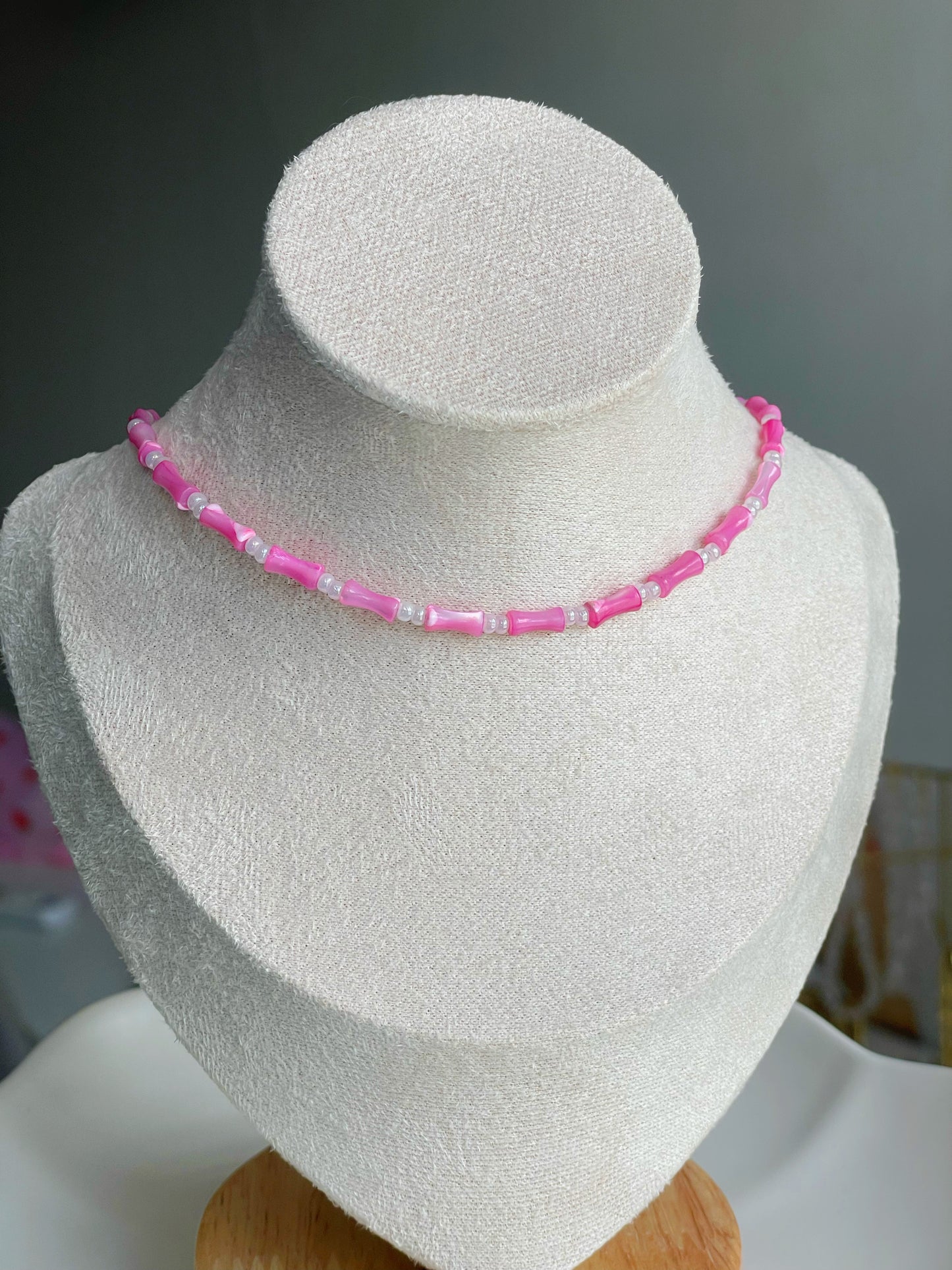 Pink Beaded Necklace